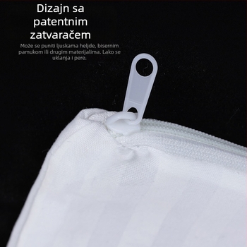 Jastuk od heljde s unutarnjom bijelom satenskom navlakom za jednu osobu