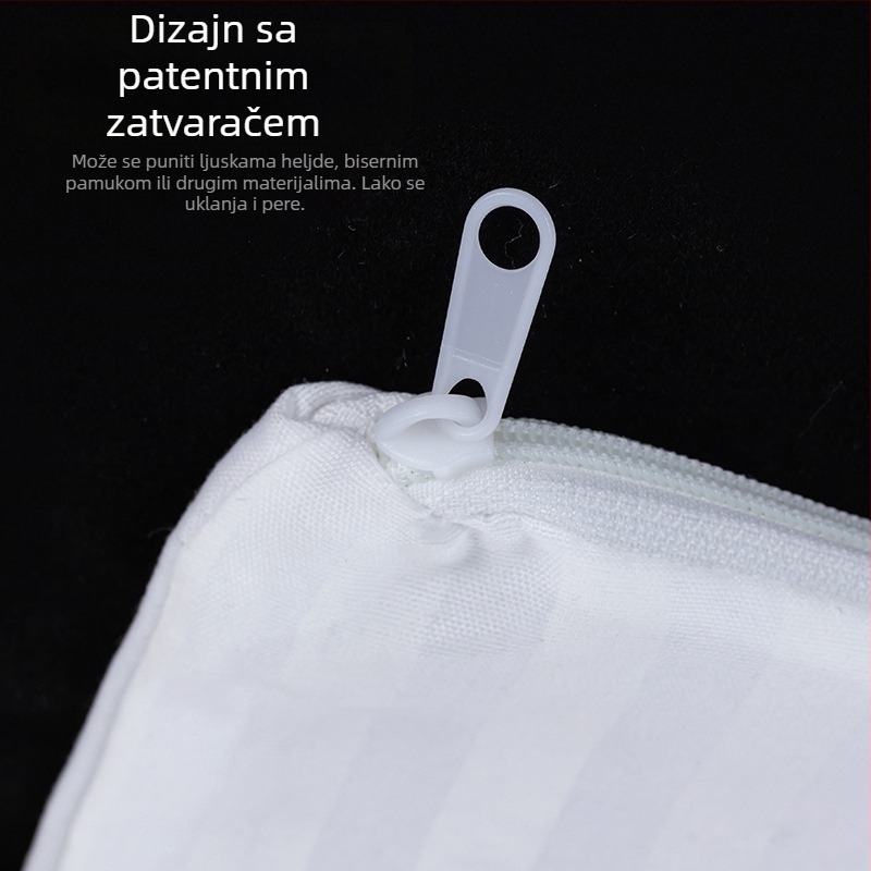 Jastuk od heljde s unutarnjom bijelom satenskom navlakom za jednu osobu