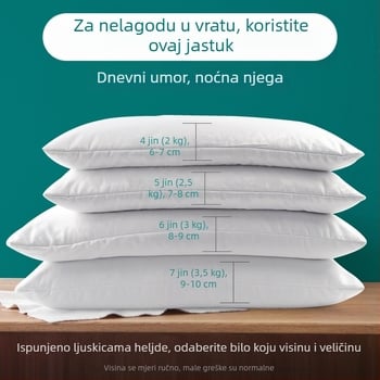 Jastuk od heljde s punilom od heljde, pravokutni, 1.1-1.5 kg, za odrasle, prozračan, podrška vratnoj kralježnici