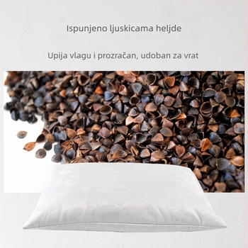 Jastuk od heljde s punilom od heljde, pravokutni, 1.1-1.5 kg, za odrasle, prozračan, podrška vratnoj kralježnici