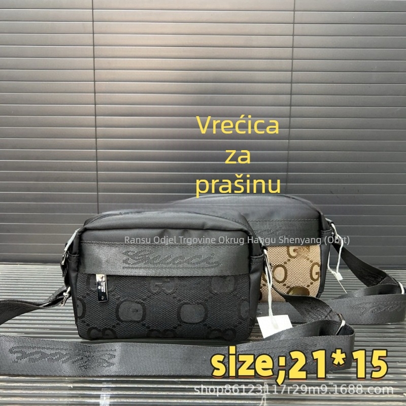 Nova kožna muška torbica za fotoaparat s dvostrukim zatvaračem, moderno crossbody torba, casual i svestrana