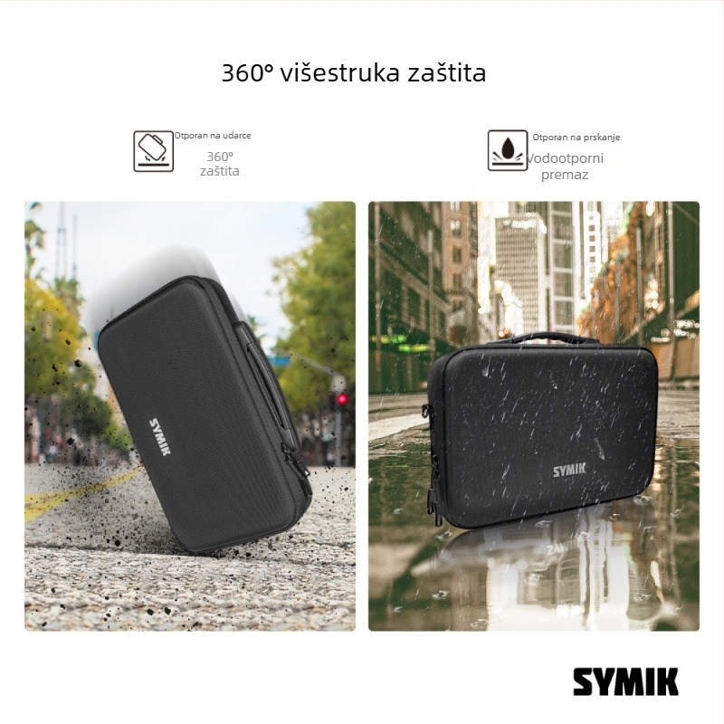 SYMIK torba za pohranu Insta360 X4/X5 akcijske kamere, prijenosna ramena i ručna torba, otporna na tlak i padove