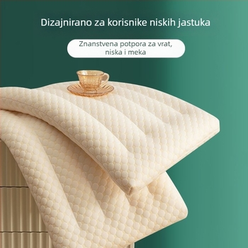 Jastuk od vlakana soje, nisakog profila, kružnog oblika, potpora vratnoj kralješnici, pomoć pri spavanju, par dječjih jastuka