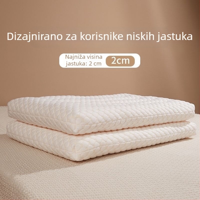 Jastuk od vlakana soje, nisakog profila, kružnog oblika, potpora vratnoj kralješnici, pomoć pri spavanju, par dječjih jastuka