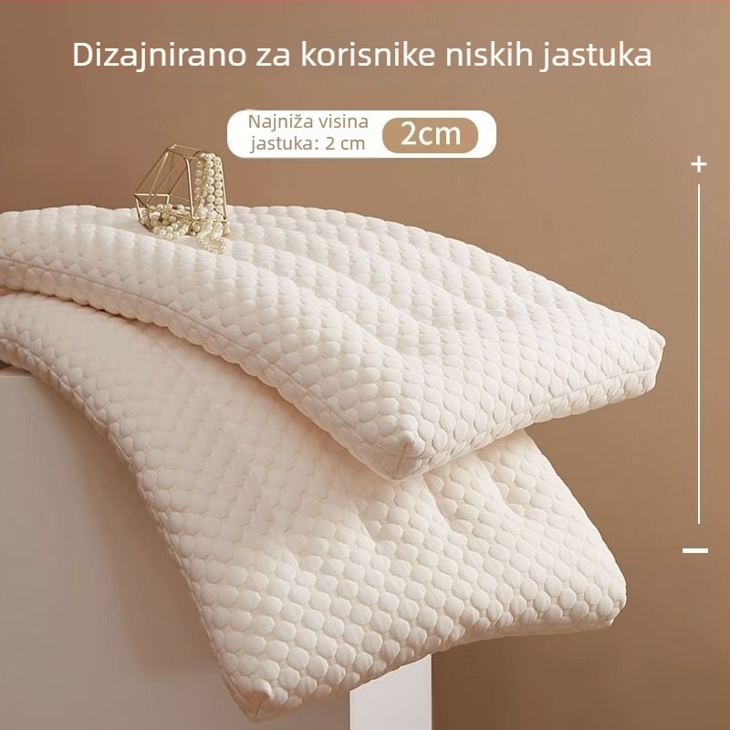 Jastuk od vlakana soje, nisakog profila, kružnog oblika, potpora vratnoj kralješnici, pomoć pri spavanju, par dječjih jastuka