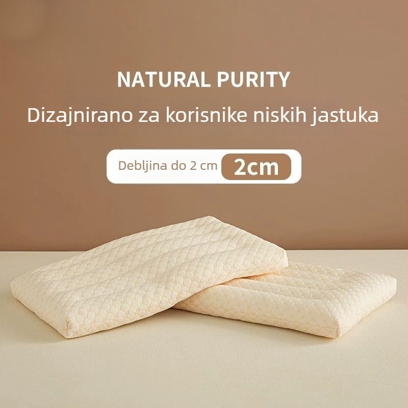 Jastuk od vlakana soje, nisakog profila, kružnog oblika, potpora vratnoj kralješnici, pomoć pri spavanju, par dječjih jastuka