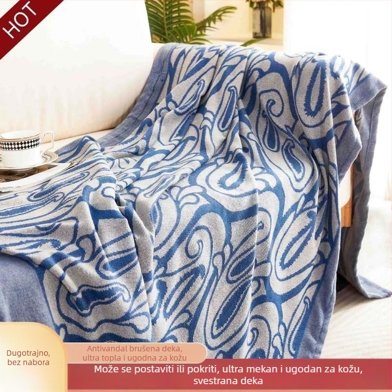 Deka od flisa za kabinu prve klase zrakoplova, bez nabora, iznimno mekana, debela, 490 g