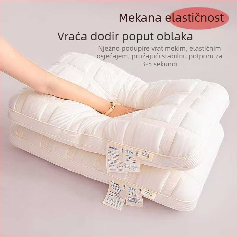 Jastuk za podršku cervikalne kralježnice za odrasle, visokoelastičan i mekan, pravokutnog oblika, punjenje od poliesterskih vlakana