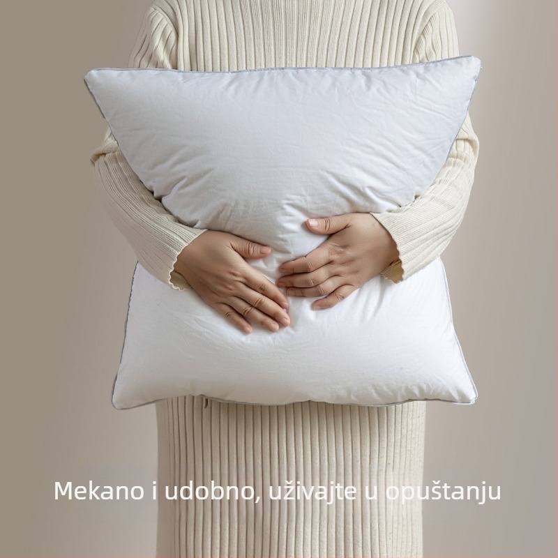 Jastučno jezgro s navlakom od 100% pamuka i punilom od svile-pamukovog vlakna, 50×50 cm, bijela, moderni minimalistički stil