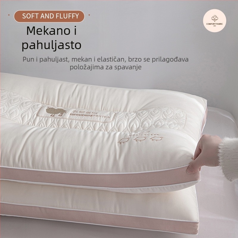 Jadro jastuka za kućnu upotrebu, mekano punjenje od poliester vlakana, srednje-niska gustoća, za odrasle, dubok san, podrška vratnoj kralježnici, jastuk za jednu osobu