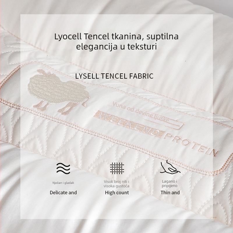 Jadro jastuka za kućnu upotrebu, mekano punjenje od poliester vlakana, srednje-niska gustoća, za odrasle, dubok san, podrška vratnoj kralježnici, jastuk za jednu osobu