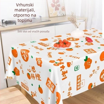 Debeli PVC stolnjak, vodootporan i otporan na masnoće, za kućni blagovaoni stol i kavni stol, toplinska izolacija i zaštita od opeklina, pravokutni