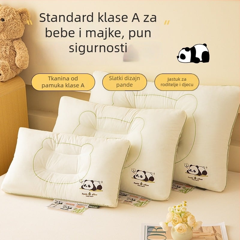 2025A razred potpuno pamuk Panda jastuk za vrat s jezgrom za djecu, učenike i odrasle; antigrinje jastuk za bočno spavanje