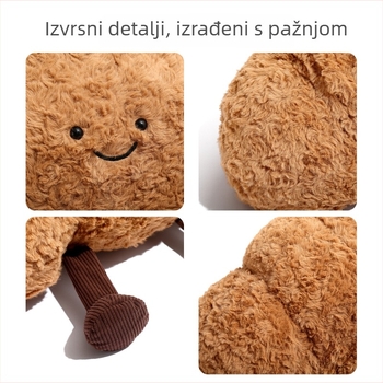 Veliki plišani jastuk u obliku kroasana za djecu