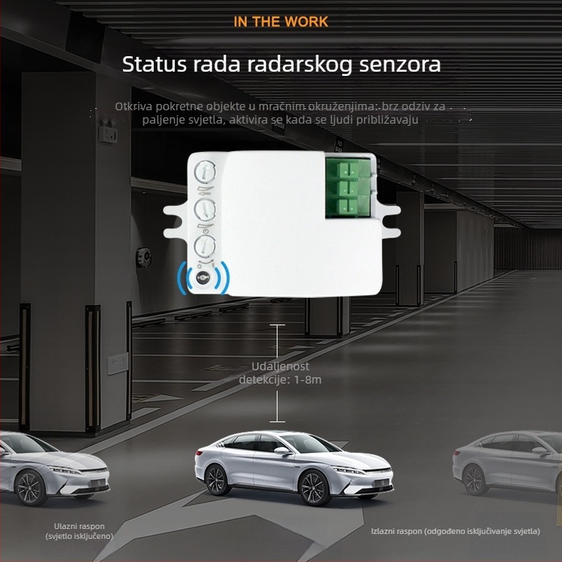 AC 220V 5.8 GHz radar senzor prekidač modul za lampe s podešavanjem kašnjenja od 10 s do 12 min