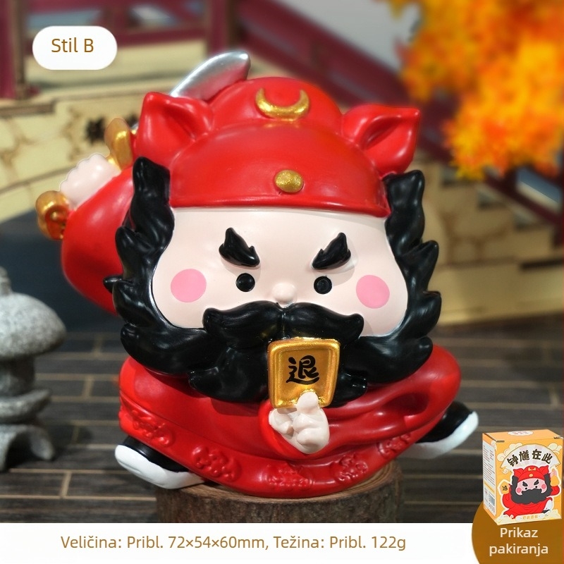 Zhong Kui dekorativna stolna figura od smole za oslobađanje od stresa u uredu, nacionalni stil