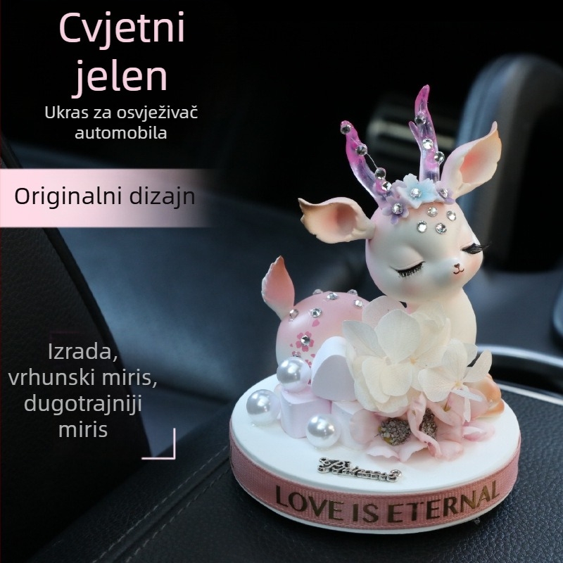 Auto ukras od smole s motivom jelena, aromaterapeijski miris, luksuzna unutarnja dekoracija, stil božice