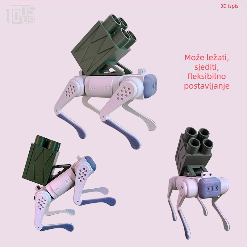 3D-otisknuti mehanički držač olovke u obliku psa, novi model, PLA ekološki, vojni model, ručna izrada