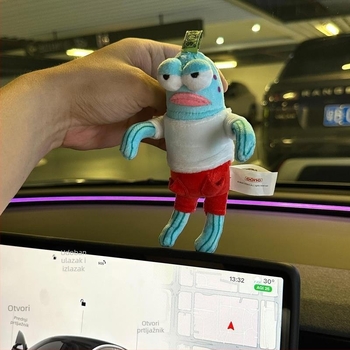 Dekorativni privjesak za zaslon centra konzole automobila – Cool Fish crtani lik, kreativan visokokvalitetni dodatak za retrovizor