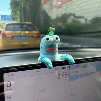 Dekorativni privjesak za zaslon centra konzole automobila – Cool Fish crtani lik, kreativan visokokvalitetni dodatak za retrovizor