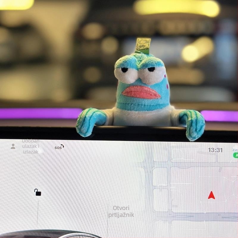 Dekorativni privjesak za zaslon centra konzole automobila – Cool Fish crtani lik, kreativan visokokvalitetni dodatak za retrovizor