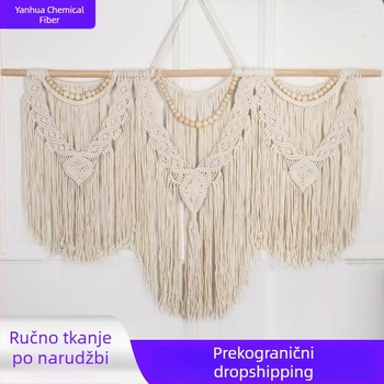 Goblen od pamukovog užeta, europski boemski stil, ručno tkani zidni dekor za dom