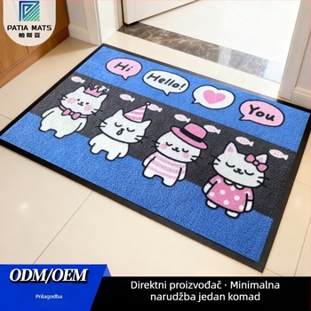 Komerčna ulazna gumena prostirka, anti-slip, najlonski otisak, za hotele, trgovački centri i vile