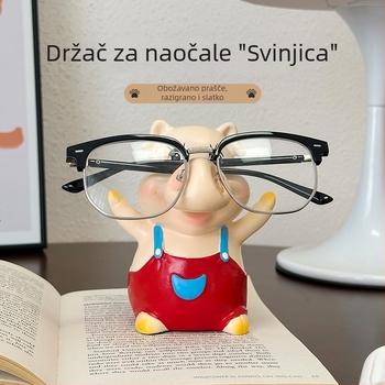 Slatki držač za naočale u obliku svinje — dekorativni stolni držač