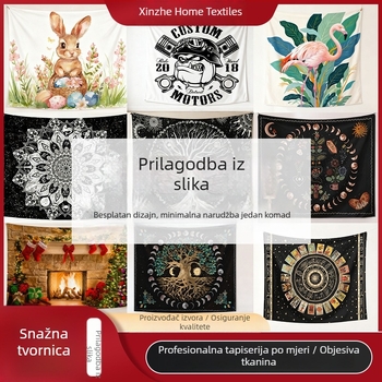 Tapiserija za spavaću sobu u nordijskom stilu, zidni viseći tekstil za pozadinu sobe, OEM prilagodljivo