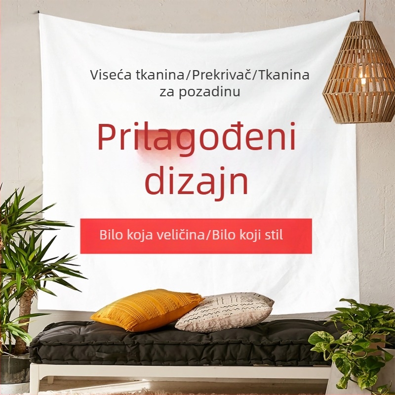 Tapiserija s motivom crtića za spavaću sobu i dnevni boravak, poliester zidni ukras, pravokutni oblik, prilagodljivo
