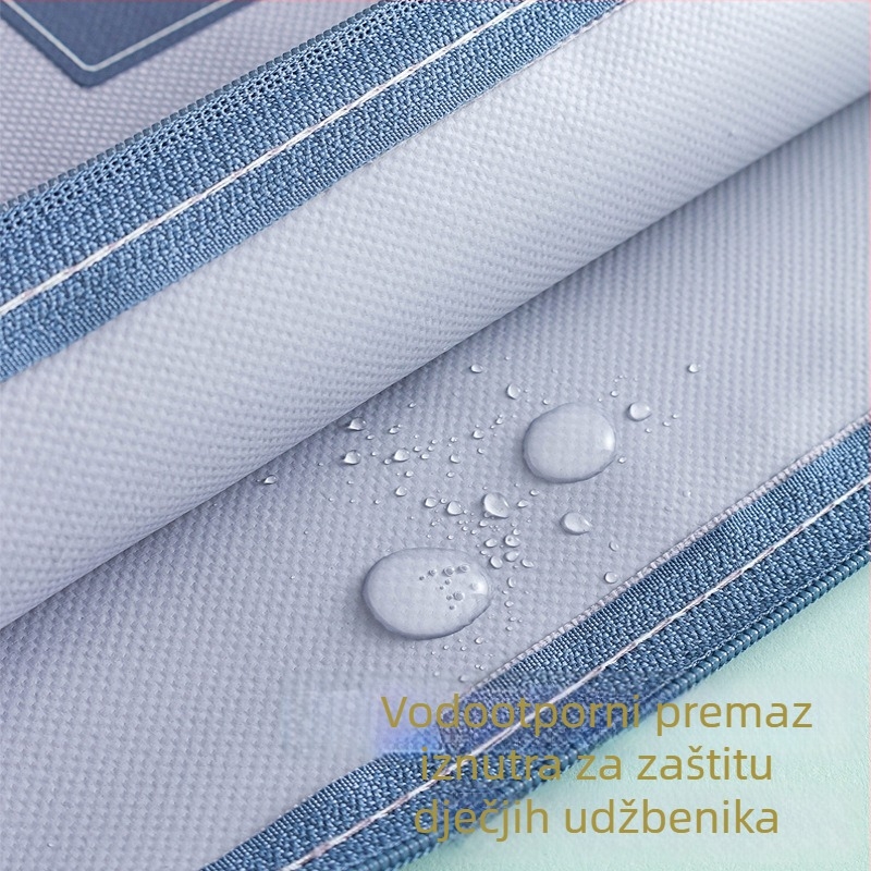 Morandi dvostruki A4 organizator od Oxford platna, vodootporan, za učenike, s odjeljcima za predmete i spremanje zadaća