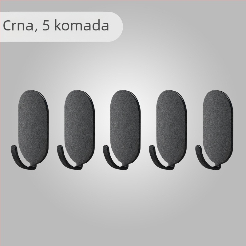 Jake ljepljive kuka bez bušenja za zid, za kuhinju i kupaonicu, iza vrata, bez tragova na zidu, set od 4 komada, karbonska čelična, moderni dizajn, nosivost preko 30 kg