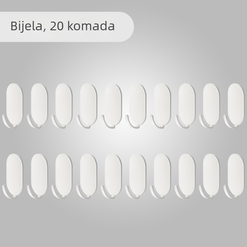 Jake ljepljive kuka bez bušenja za zid, za kuhinju i kupaonicu, iza vrata, bez tragova na zidu, set od 4 komada, karbonska čelična, moderni dizajn, nosivost preko 30 kg