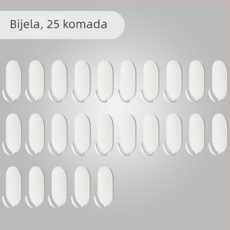 Jake ljepljive kuka bez bušenja za zid, za kuhinju i kupaonicu, iza vrata, bez tragova na zidu, set od 4 komada, karbonska čelična, moderni dizajn, nosivost preko 30 kg