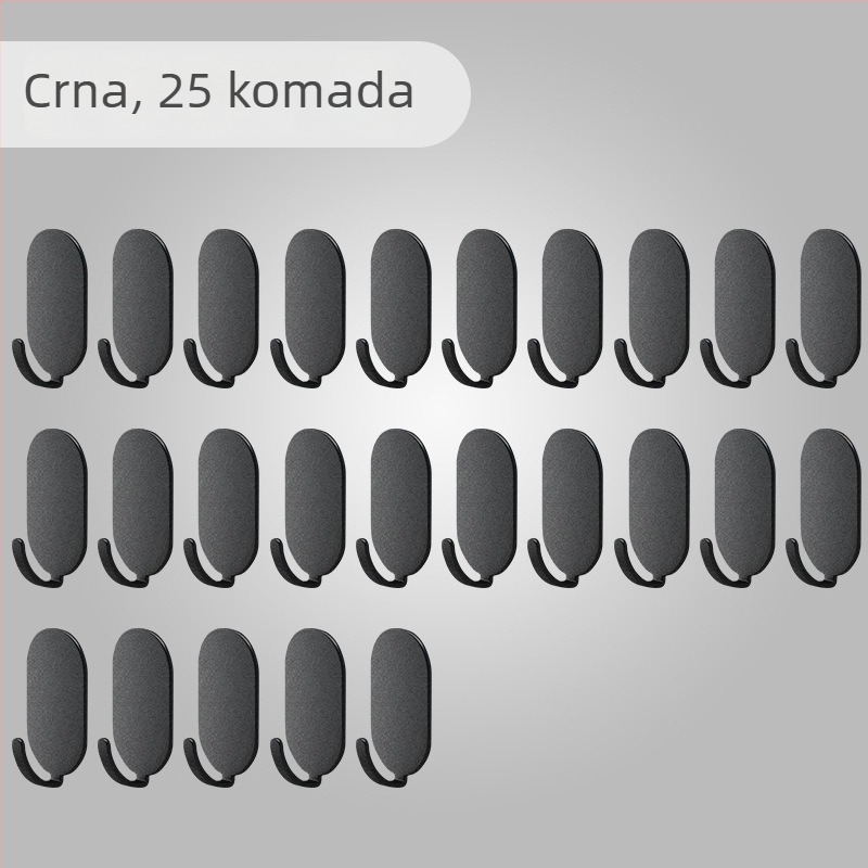 Jake ljepljive kuka bez bušenja za zid, za kuhinju i kupaonicu, iza vrata, bez tragova na zidu, set od 4 komada, karbonska čelična, moderni dizajn, nosivost preko 30 kg