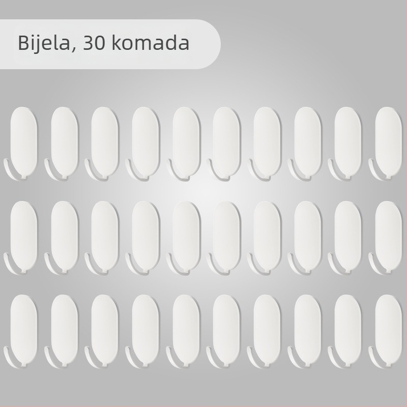 Jake ljepljive kuka bez bušenja za zid, za kuhinju i kupaonicu, iza vrata, bez tragova na zidu, set od 4 komada, karbonska čelična, moderni dizajn, nosivost preko 30 kg