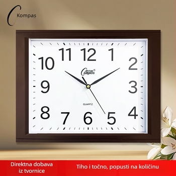 Kangbasi kvadratni zidni sat za učionicu, 14 inča kvarcni sat, tih hod, veličina 31×40 cm