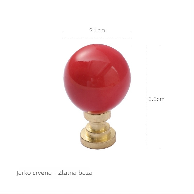 Keramičke ručkice za ormariće, jednostavne okrugle tipke za ladice, zlatni završni sloj, namještaj visoke klase, za dječju sobu.