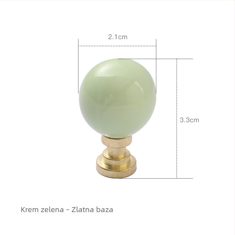 Keramičke ručkice za ormariće, jednostavne okrugle tipke za ladice, zlatni završni sloj, namještaj visoke klase, za dječju sobu.