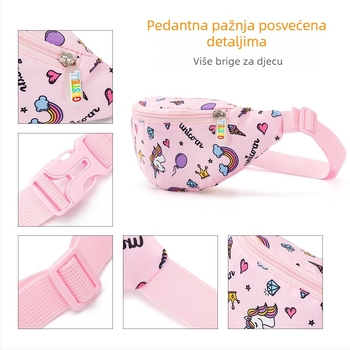 Dječja crossbody torba s motivom jednoroga – kompaktna i lagana za putovanja, s velikim kapacitetom