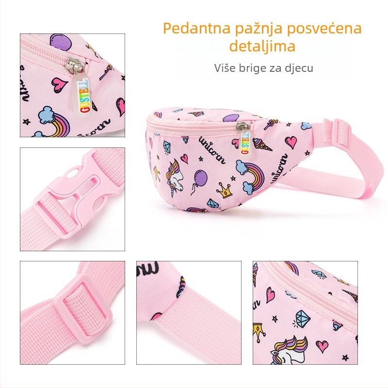 Dječja crossbody torba s motivom jednoroga – kompaktna i lagana za putovanja, s velikim kapacitetom