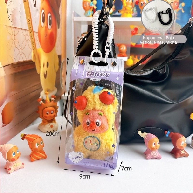 Star People – Kockasti stalak za izlaganje za jedan blind box, prozirni zaštitni poklopac protiv prašine i figurica od pamuka
