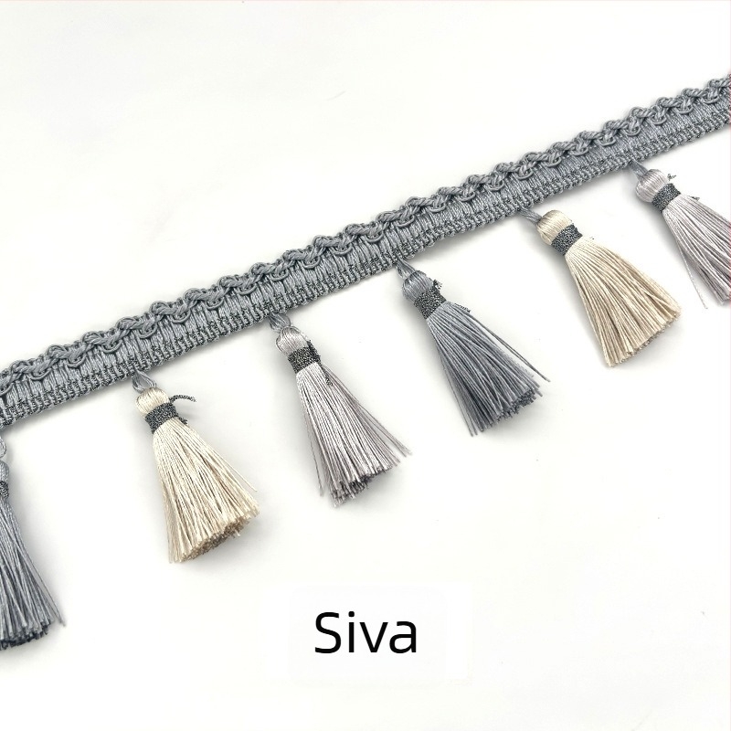 9 cm trobojna zavjesa čipka s resicama i perlicama za svečanu vjenčanu dekoraciju, crvena čipka