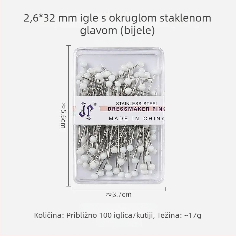 Perle igle s velikom glavom za šivanje, pozicioniranje i oblikovanje odjeće