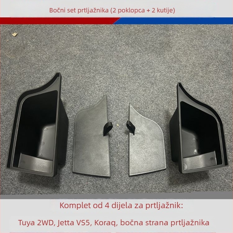 Vodonepropusna kutija za prtljažnik i automobilni organizator — plastična kutija za pohranu kompatibilna s VW Tou Yue, Jetta, VS5, Korok
