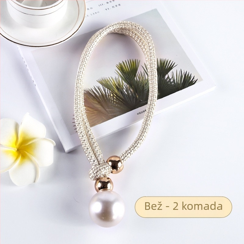 Biserni zavjesni pojasevi – komplet od 2 komada s kukicama