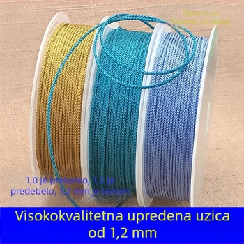 Visokokvalitetan Manbo užad 1,2 mm za Bodhi narukvicu s Vajra zvijezdom i Mjesecom, otporan na habanje i promjenu boje, pleteni konac