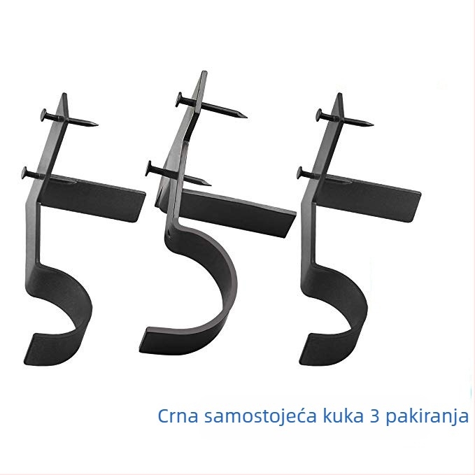 Držači za zavjese bez bušenja, rimski stil, čelik, srebrna, moderan minimalistički dizajn