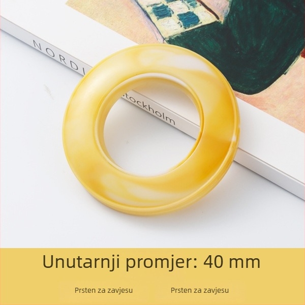 Plastične kružne zavjese prstenovi, 73 mm, kreativni prozračni dizajn s rupama, pribor za šipku zavjese