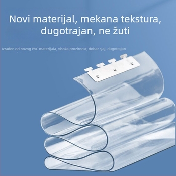 Prozirna PVC zavjesa za vrata za cijelu godinu zaštitu od vjetra i odjeljak za klimatizaciju — mekana zavjesa za kućna i poslovna vrata